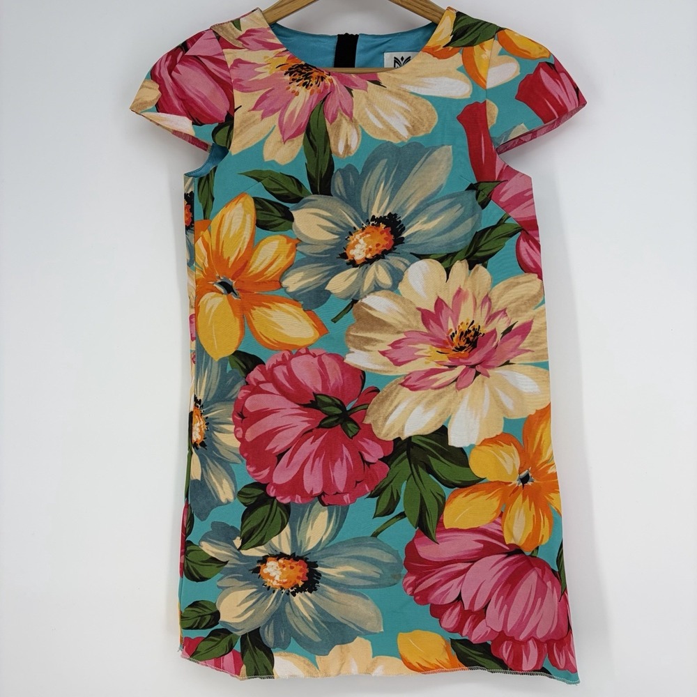 Milly Minis Dress Girls‎ Sz 12 Floral Lined Spring Multicolor Italian Fabric USA